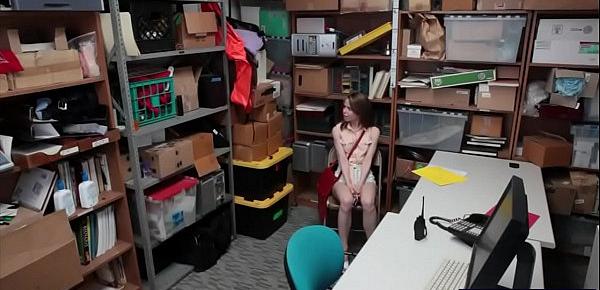 Teen shoplifter Alina West pussy ripped by horny LP officer